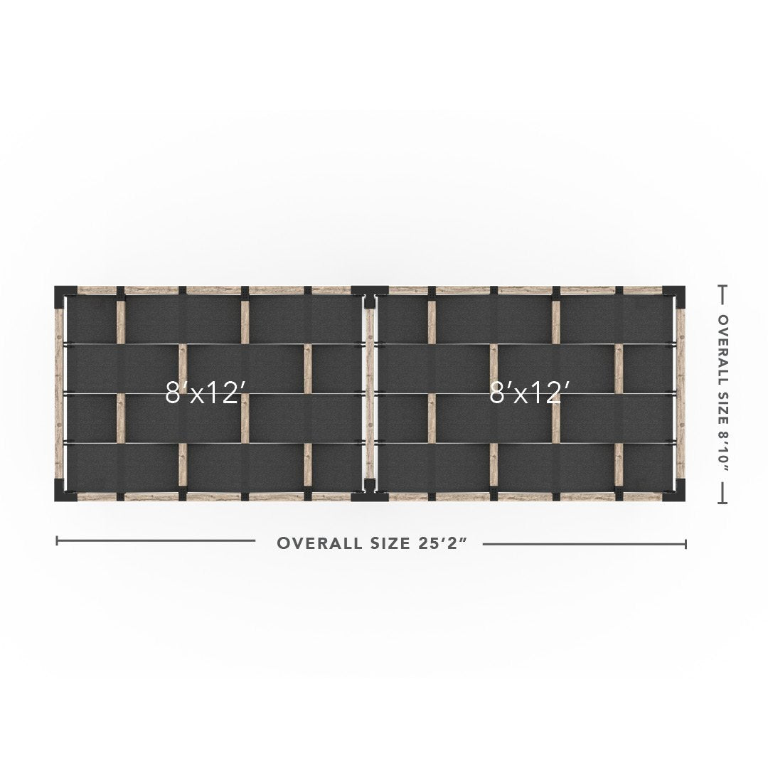 Toja Grid Double Pergola _8x24_graphite