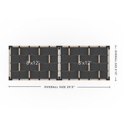 Toja Grid Double Pergola _8x24_graphite