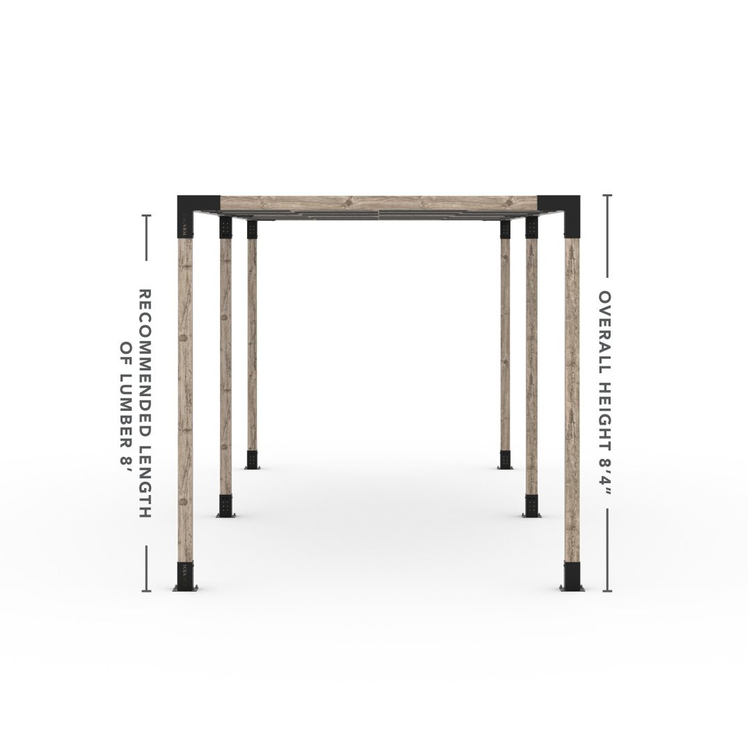 Toja Grid Double Pergola _8x24_graphite