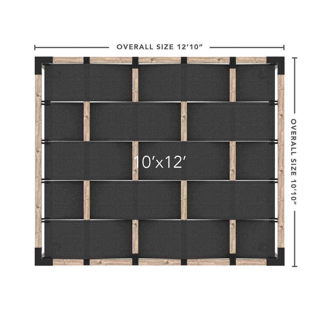 Toja Grid Double Pergola _10x12_graphite
