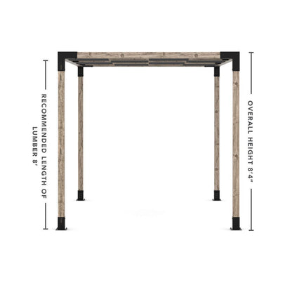 Toja Grid Double Pergola _8x12_graphite