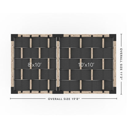 Toja Grid Double Pergola _10x18_graphite