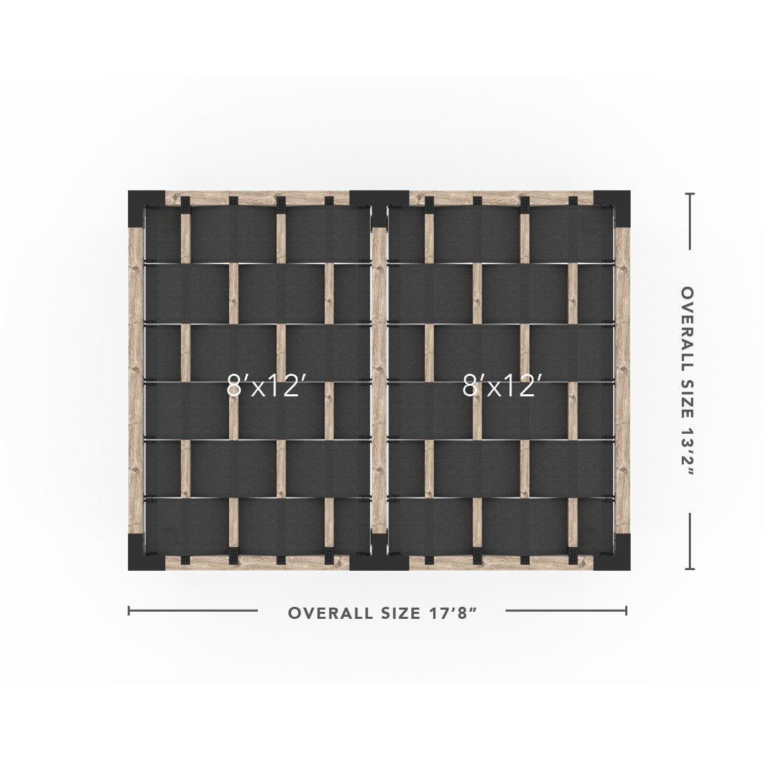 Toja Grid Double Pergola _12x16_graphite