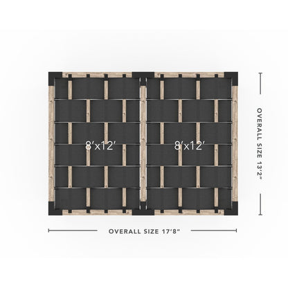 Toja Grid Double Pergola _12x16_graphite