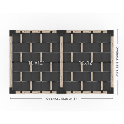 Toja Grid Double Pergola _12x20_graphite