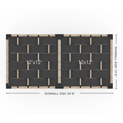Toja Grid Double Pergola _12x24_graphite