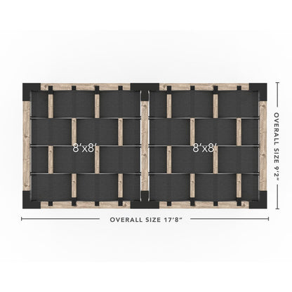 Toja Grid Double Pergola _8x16_graphite