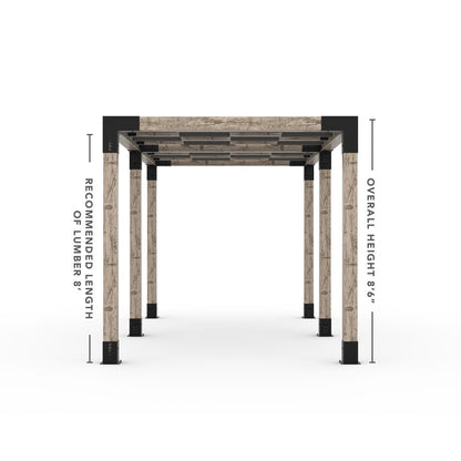 Toja Grid Double Pergola _8x16_graphite