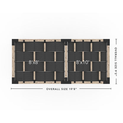 Toja Grid Double Pergola _8x18_graphite