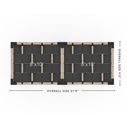 Toja Grid Double Pergola _8x20_graphite