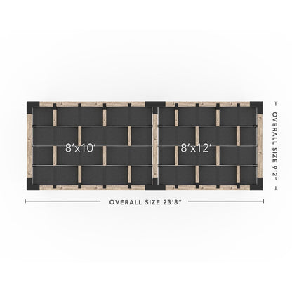 Toja Grid Double Pergola _8x22_graphite
