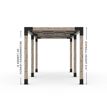 Toja Grid Double Pergola _8x24_graphite