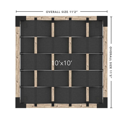 Toja Grid Double Pergola _10x10_graphite