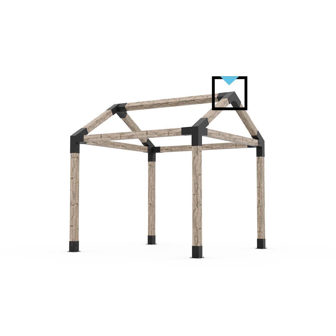 PEAK TRIO 30 for 6x6 Wood Posts | 2 Pack
