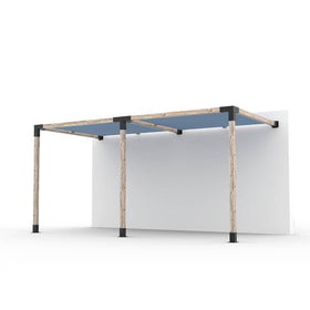 Double Wall Mount Pergola Kit with 2 SHADE SAILS for 4x4 Wood Posts