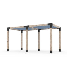 Double Pergola Kit with 2 SHADE SAILS for 6x6 Wood Posts