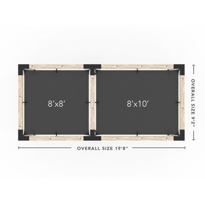 Toja Grid Double Pergola _8x18_graphite _8x18_crimson _8x18_denim _8x18_white
