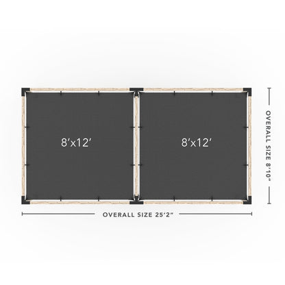 Toja Grid Double Pergola _8x24_graphite _8x24_crimson _8x24_denim _8x24_white