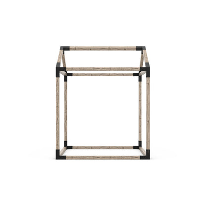 GRID 30 Single Pergola Kit with Base for 4x4 Wood Posts
