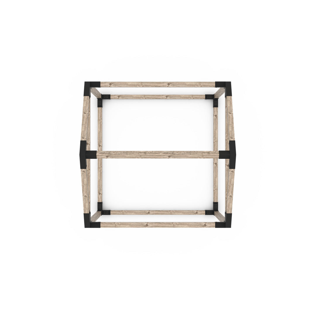 GRID 30 Single Pergola Kit with Base for 4x4 Wood Posts