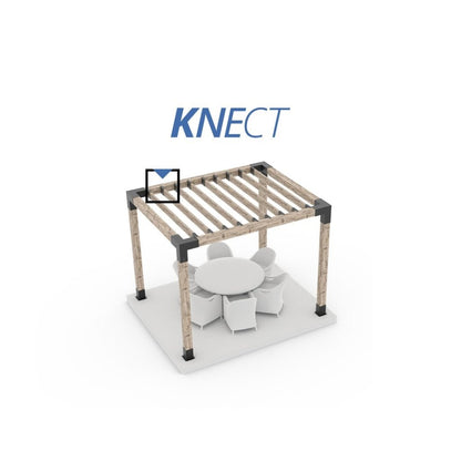 KNECT Pergola Top Rafter Bracket For 2x6 Wood Posts | 8 Pack