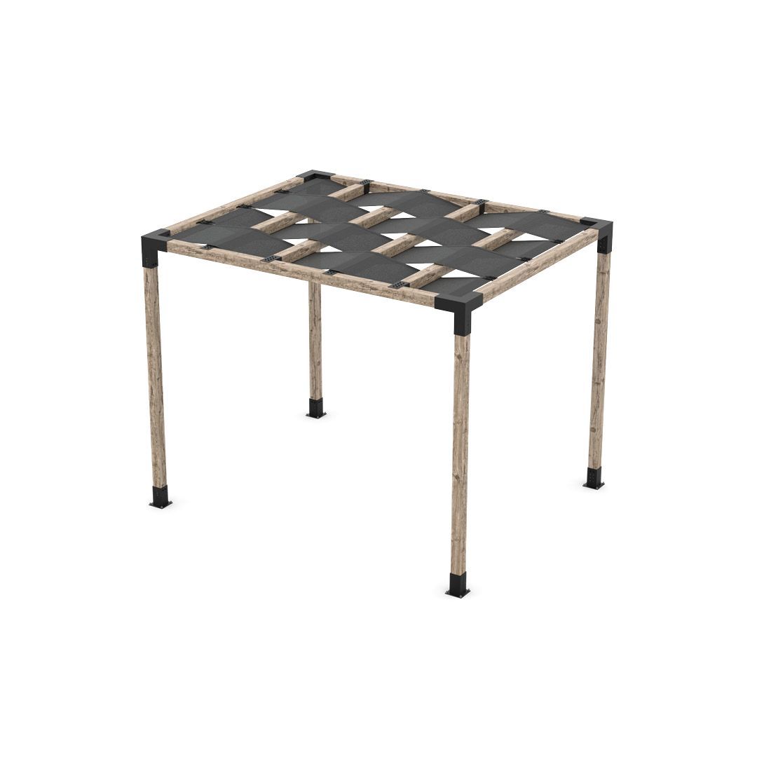 Pergola Kit with Wave Shades for 4x4 Wood Posts