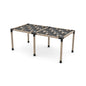Double Pergola Kit with Wave Shades for 6x6 Wood Posts