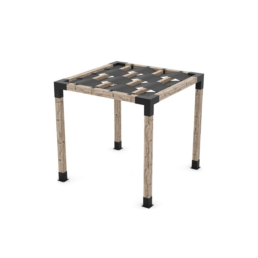 Pergola Kit with Wave Shades for 6x6 Wood Posts