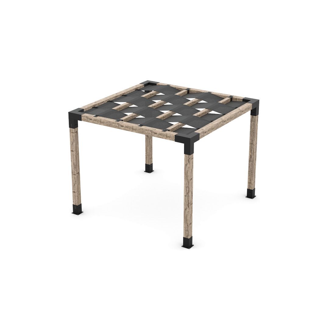 Pergola Kit with Wave Shades for 6x6 Wood Posts