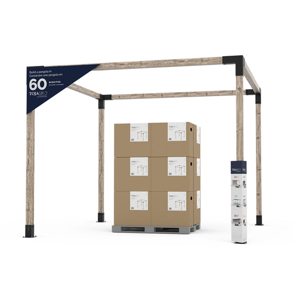 Any Size Pergola Kit in a Box for 4x4 Wood Posts Pallet Program