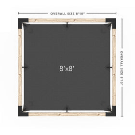 Pergola Kit with SHADE SAIL for 4x4 Wood Posts