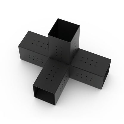 QUAD 4 Arm Pergola Extension Bracket for 6x6 Rough Cut Wood Posts
