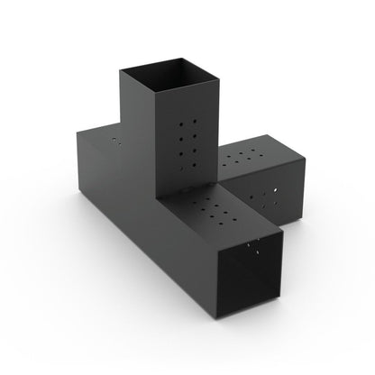QUAD 4 Arm Pergola Extension Bracket for 6x6 Rough Cut Wood Posts