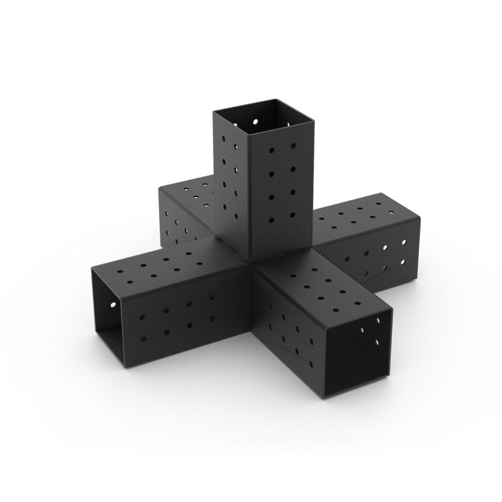 QUINT 5 Arm Pergola Structure Extension Bracket with SOLO for 4x4 Wood Posts