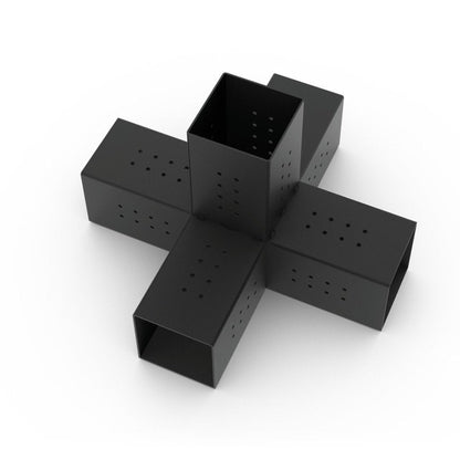 QUINT 5 Arm Pergola Structure Extension Bracket for 6x6 Rough Cut Wood Posts