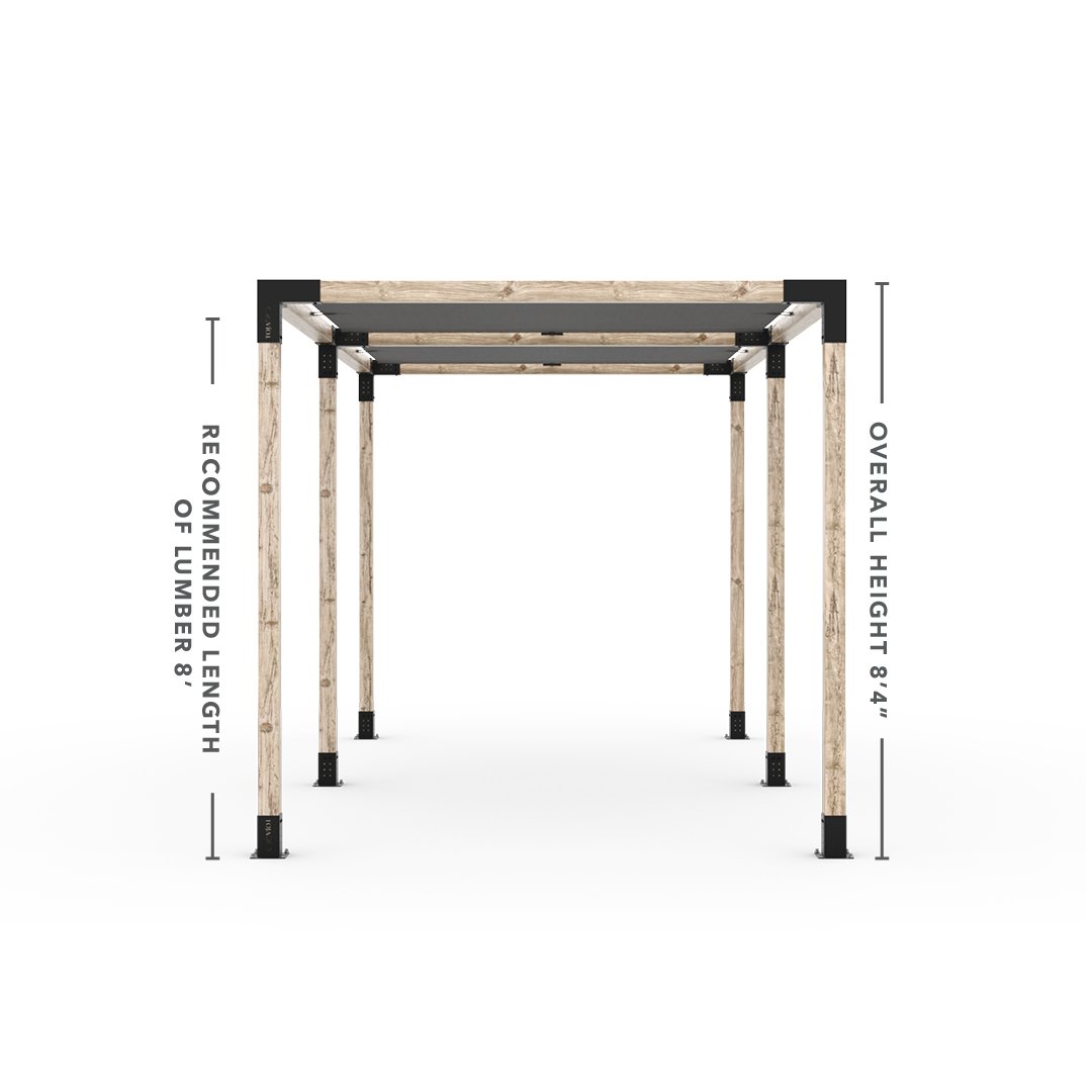 Toja Grid Double Pergola _8x18_graphite _8x18_crimson _8x18_denim _8x18_white