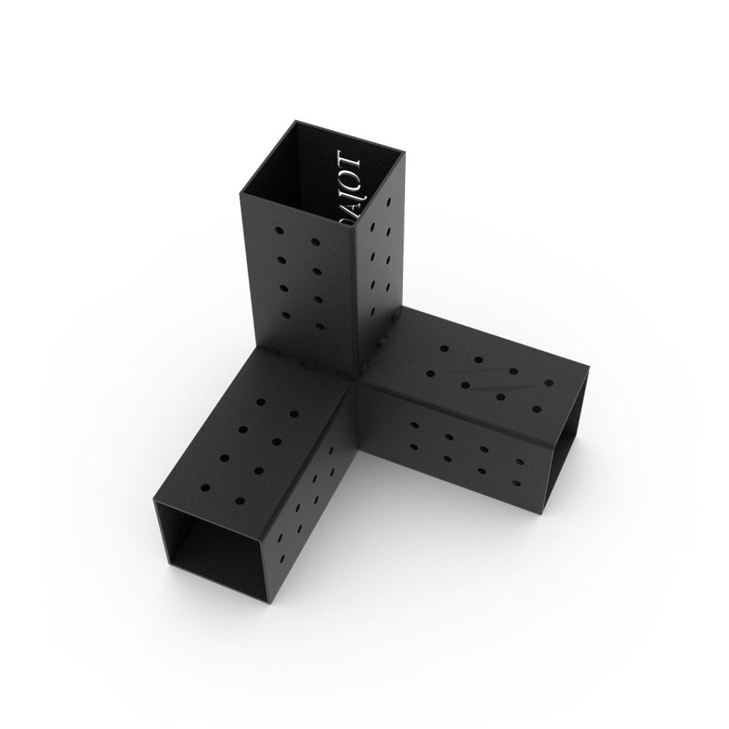 TRIO 3 Arm Pergola Corner Bracket for 4x4 Wood Posts | 2 Pack