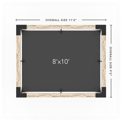 Pergola Kit With Shade Sail For 6x6 Wood Posts _8x10_graphite _8x10_crimson _8x10_denim _8x10_white