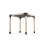 Pergola Kit With Shade Sail For 6x6 Wood Posts _8x8_graphite